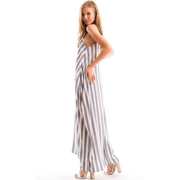 Harem Maxi Dress in Stripe With Pockets S M L - Picture 5 of 8